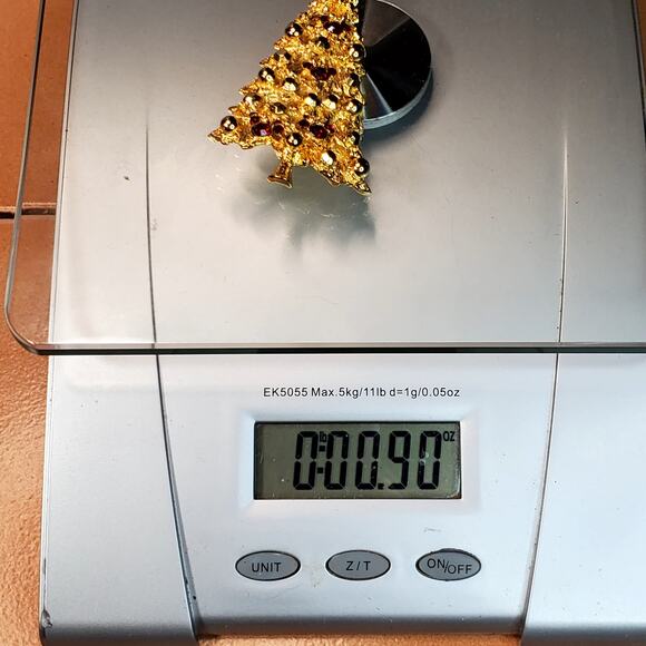 Disney Hidden Mickey Christmas Tree Brooch Pin 2.5" Signed - Picture 5 of 5